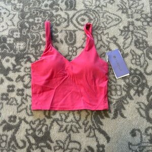 NWT Pink V-Neck Athletic Crop Top